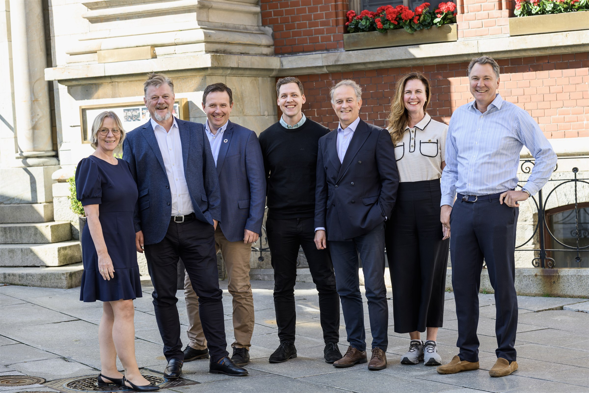 The Visere team together outside in Bergen